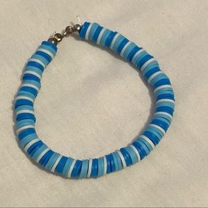 White blue and dark blue bracelet
